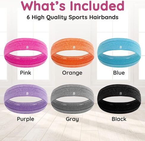 Wide Women’s Non-Slip Headbands - Athletic Headbands for Women - Non-Slip Headband for Gym, Running, Sports & Exercise - Workout Head Bands for Women’s Hair in Saudi Arabia
