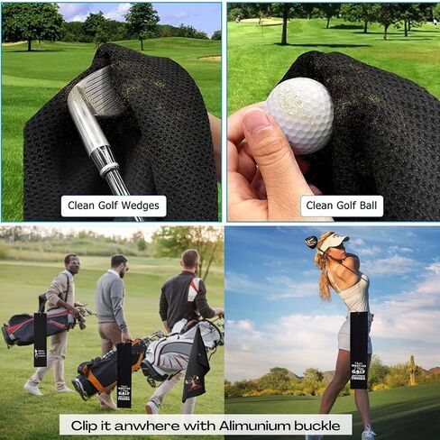 Golf Towels, Embroidered Funny Golf Towel - Golf Gifts for Men or Women, Golf Accessories for Men or Women, That's What I Do I Play Golf and I Know Things, Black in Saudi Arabia