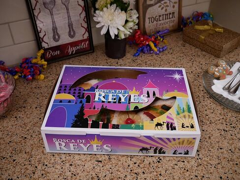 صينية Southern Champion 2370 مطلية بالطين من الورق المقوى بقفل زاوية روسكا دي رييس، صندوق مخبز نافذة، 35.56 سم. الطول × 10 بوصة. العرض × 3-1/8 بوصة. الارتفاع (الحالة 50) in Kuwait