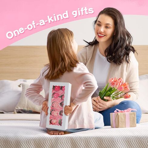 100 قطعة من علب البسكويت من زوبيل مع نافذة مقاس 12.5 سم × 5.5 سم × 2.5 سم، صناديق حلوى من الورق الأبيض لحلويات الفراولة والمعجنات وصناديق خبز البسكويت الصغيرة لعيد الأم in Kuwait