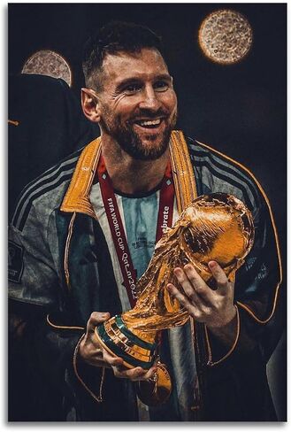 VCLUST Messi Poster Soccer Poster Art Decor Painting Aesthetic Wall Art Canvas for Bedroom Decor 16x24inch(40x60cm) in Saudi Arabia
