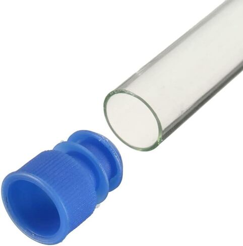 10Pcs 7x100mm Test Tubes with Blue Caps Clear Plastic Test Tubes Set for Halloween, Christamas, Scientific Themed Kids Birthday Party Supplies, Daily Storage Home Storage Box Sealed Bottle in Saudi Arabia
