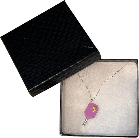 Pickleball Jewelry Pendant Enamel Necklace Paddle Ball Silver 14K Gold Women Men Gift Tennis Racquet in Kuwait