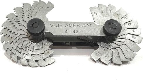 Assorts Imperial 4-62 G Whitworth 52 Blades Screw Thread Pitch Gauge, Metric 0.25 mm to 6 mm in Kuwait
