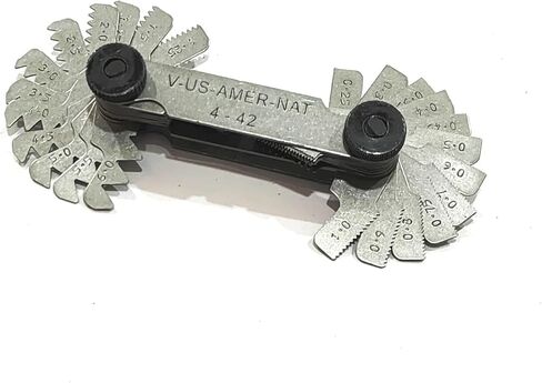 Assorts Imperial 4-62 G Whitworth 52 Blades Screw Thread Pitch Gauge, Metric 0.25 mm to 6 mm in Kuwait