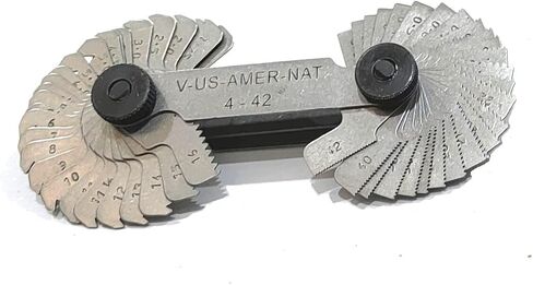 Assorts Imperial 4-62 G Whitworth 52 Blades Screw Thread Pitch Gauge, Metric 0.25 mm to 6 mm in Kuwait