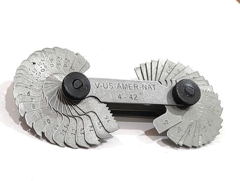 Assorts Imperial 4-62 G Whitworth 52 Blades Screw Thread Pitch Gauge, Metric 0.25 mm to 6 mm in Kuwait