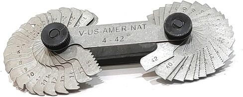 Assorts Imperial 4-62 G Whitworth 52 Blades Screw Thread Pitch Gauge, Metric 0.25 mm to 6 mm in Kuwait