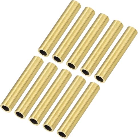 Brass Tube (5.5mm OD x 1mm Wall T x 30mm L) 10Pcs, Craft Tubing - for Home Decoration, DIY Handicraft in Saudi Arabia