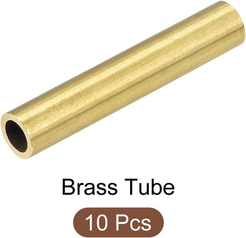 Brass Tube (5.5mm OD x 1mm Wall T x 30mm L) 10Pcs, Craft Tubing - for Home Decoration, DIY Handicraft in Saudi Arabia