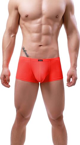 IKINGSKY Men's Breathable Boxer Briefs Sexy See Through Shorts Low Rise Bulge Under Panties in Kuwait