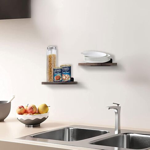 Wall Mounted Floating Shelves Wall Small for Speaker Shelf, Bedroom, Barthroom, Living Room, Kitchen, Office and Wall Shelf Speaker Stand for Plant Wall Shelf, TV Soundbar, Speaker and More (Set of 2) in Saudi Arabia