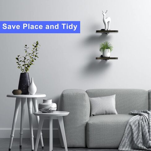 Wall Mounted Floating Shelves Wall Small for Speaker Shelf, Bedroom, Barthroom, Living Room, Kitchen, Office and Wall Shelf Speaker Stand for Plant Wall Shelf, TV Soundbar, Speaker and More (Set of 2) in Saudi Arabia