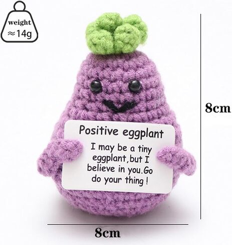 Mini Funny Positive Tomato, 2Pcs Funny Positive Crochet Doll Handmade Emotional Support Gift for Cheer up New Year Birthday Gifts Friends Party Decoration Encouragement in Saudi Arabia