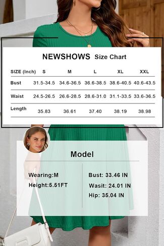 Newshows Womens 2024 Summer Dresses Short Sleeve Beach Vacation Outfits A-Line Swing Ribbed Knit Casual Sundress with Pockets in Saudi Arabia