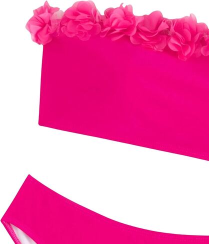 بدلة سباحة نسائية من GORGLITTER بدون حمالات، مجموعة بيكيني عالية الخصر على شكل زهرة in Saudi Arabia