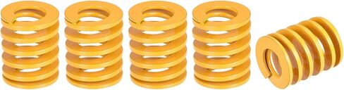 uxcell 3D Printer Die Spring, 18mm OD 20mm Long 5pcs Spiral Stamping Light Load Compression Mould Die Springs for 3D Printer Electric Part, Yellow in Saudi Arabia