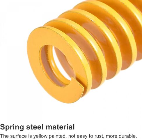 uxcell 3D Printer Die Spring, 18mm OD 20mm Long 5pcs Spiral Stamping Light Load Compression Mould Die Springs for 3D Printer Electric Part, Yellow in Saudi Arabia