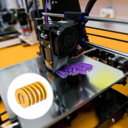 uxcell 3D Printer Die Spring, 18mm OD 20mm Long 5pcs Spiral Stamping Light Load Compression Mould Die Springs for 3D Printer Electric Part, Yellow in Saudi Arabia