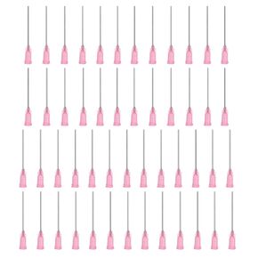 PATIKIL Blunt Tip Dispensing Needles with Bent Blunt Needle, 100 Pcs 1 Inch 20G Industrial Liquid Dispenser Needle for Refilling Liquid Ink Adhesive Glue, Pink
