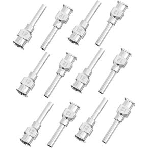 12Pcs Stainless Steel Needle Dispensing Needles Precision Needles Liquid Ink Stainless Steel Needle 16 Gauge Needle Stainless Steel luer Slips tip Filling