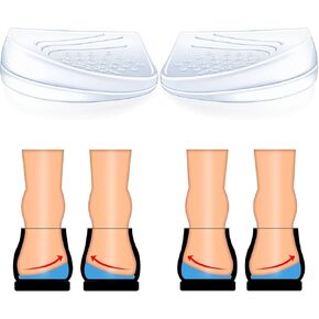 2 Layers Adjustable Heel Correction Insoles, Correction Insoles for Supination & Pronation, Knee Pain and Foot Alignment, Orthopedic Solution for Leg Length Discrepancies(Large)