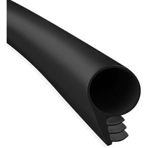TMH Premium Pure Silicone Weather Stripping Door Seal, Weather Stripping Window and Door Frame Sealer Bulb/Ring Shape, White - 20 Feet