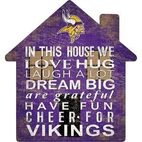 Fan Creations NFL Minnesota Vikings Unisex Minnesota Vikings House Sign, Team Color, 12 inch