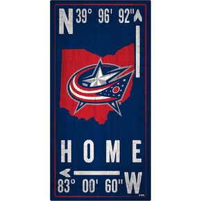 Fan Creations NHL Columbus Blue Jackets Unisex Columbus Blue Jackets Coordinate Sign, Team Color, 6 x 12, (H1034-Blue Jackets)