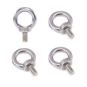Shoulder Lifting Eye Bolts, 3/8" 304 Stainless Steel Heavy Duty Anchor Fastener Screw Bolt for Hanging Hammocks Articles (M10, 4Pack)