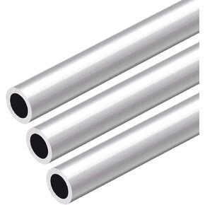 TOP-VIGOR 3Pcs 6063 Aluminum Round Tube, 11mm OD 5mm ID 250mm Length Seamless Aluminum Straight Tubing Pipe Tubing for Industry DIY Projects
