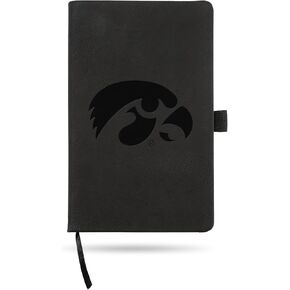 Rico Industries NCAA Iowa Hawkeyes Black Jounral/Notepad 8.25" x 5.25"- Office Accessory