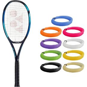Yonex EZONE 100L Sky Blue Tennis Racquet (7th Gen) - Strung with Synthetic Gut Racket String in Your Choice of Colors - Lighter Weight for Improved Maneuverability