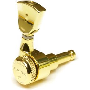 Graph Tech PRL-8341-G0 Ratio 3+3 Electric Guitar Locking Machine Heads - Vintage Style / Gold Finish (PRL8341G0d1)