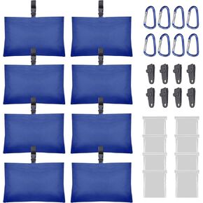 8 Packs Boat Cover Sand Bags Weights Marine Grade Sandbags for Boat Mooring Covers Sand Bag to Hold Boat Cover Kit Trailerable Boat Accessories Windproof Weight Sandbags