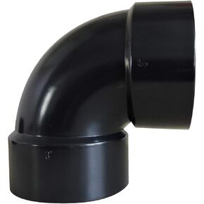 Valterra LLC D502878C 90 Short Turn 3" HUB DWV , Black