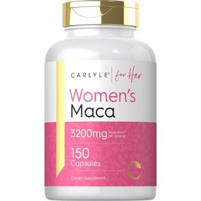 Carlyle Maca Root Capsules for Women 3200mg | 150 Count | Non-GMO, Gluten Free Supplement | for Her