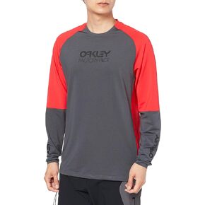 Oakley Unisex Adult Factory Pilot MTB Long Sleeve Jersey Ii T-Shirt, Uniform Grey, Large US