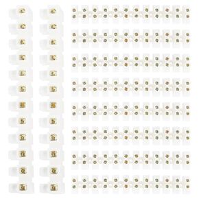 10pcs Terminal Block Set, 12 Position Dual Row Terminal Strip, Electrical Barrier Wire Connector Block 10A 380V