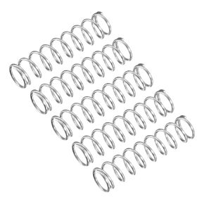 uxcell Compression Spring, 5Pcs 304 Stainless Steel, 12mm OD, 1.2mm Wire Size, 50mm Free Length, Silver Tone