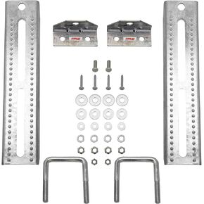 Extreme Max 3006.7072 12" Galvanized Swivel-Top Bunk Bracket with Hardware for 2" x 3" Trailer - 2-Pack