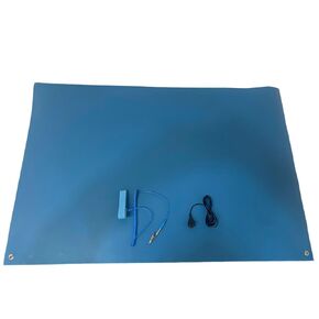 CHIP QUIK CQ-ESD-MAT-2x3 2 x 3 Foot ESD Mat 2mm/0.079" Thick, Light Blue, 2 Buttons, Wrist Strap, Ground Cord