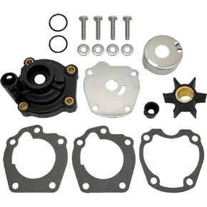 A.A Water Pump Impeller Housing Kit Replacement for Johnson Evinrude 35 HP - 0391631, 0388891, Black, Silver