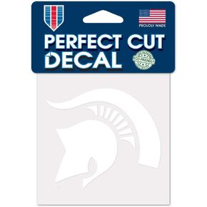 Wincraft NCAA Michigan State Spartans 4x4 Perfect Cut White Decal, One Size, Team Color