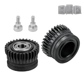 K1 Gear (2 pcs) K1 Max Extruder Upgrade Gears Kit All Metal Filament Drive Extruder Gear for K1 / K1 Max / K1C Motor Nickel Plated Hardened Steel Plating 3D Printer Accessories Parts