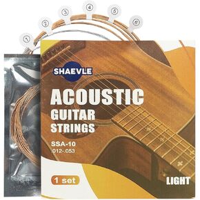 Guitar Strings for Acoustic Guitar 1 Sets of 6 Acoustic Guitar Kit Guitar Strings Replacement Steel String For Beginners Performers (1 PACK)