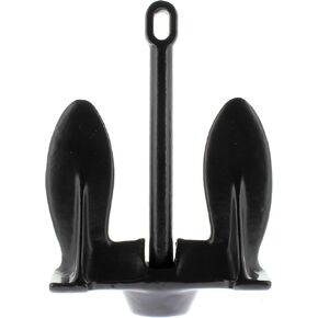SeaSense Navy Boat Anchor - Ideal for a Small Boats, Pontoons, Fishing Vessels, Kayaks & More, Great for Rocky, Sandy, Muddy or Weedy Bottoms - Black Vinyl Coating, 10 lbs, for Boats 12’ - 15’