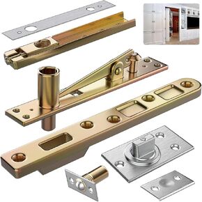 Pivot Hinge,Invisible Pivot Hinge System with, Door Ball Catch,Hidden Door Hinge,Hardware for Max 200 lb Heavy Duty Wood Doors & Hidden Door BookcaseheSecret Door (Adjustable)