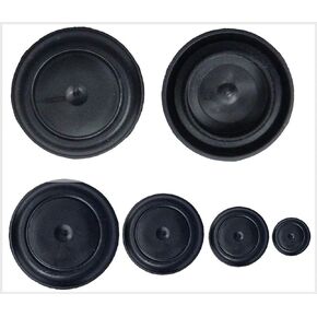 (Lot of 6) Rubber Flush Body and Sheet Metal Holes Plugs | 15, 17, 19, 25, 31, and 39 MM 6 Popular Sizes- ONE Each | for Sheet Metal Applications Locking Bead Keeps in Place Until Removed | by SBD