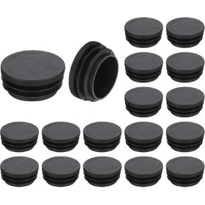 uxcell 36 Pcs Round Plastic Plug, Black Tubing End Cap Plugs, 10mm(0.39 Inch) Furniture Leg Pipe Insert, Glide Protection for Chair, Sofa, Table, Shelf